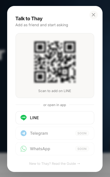 Talk to Thay popup